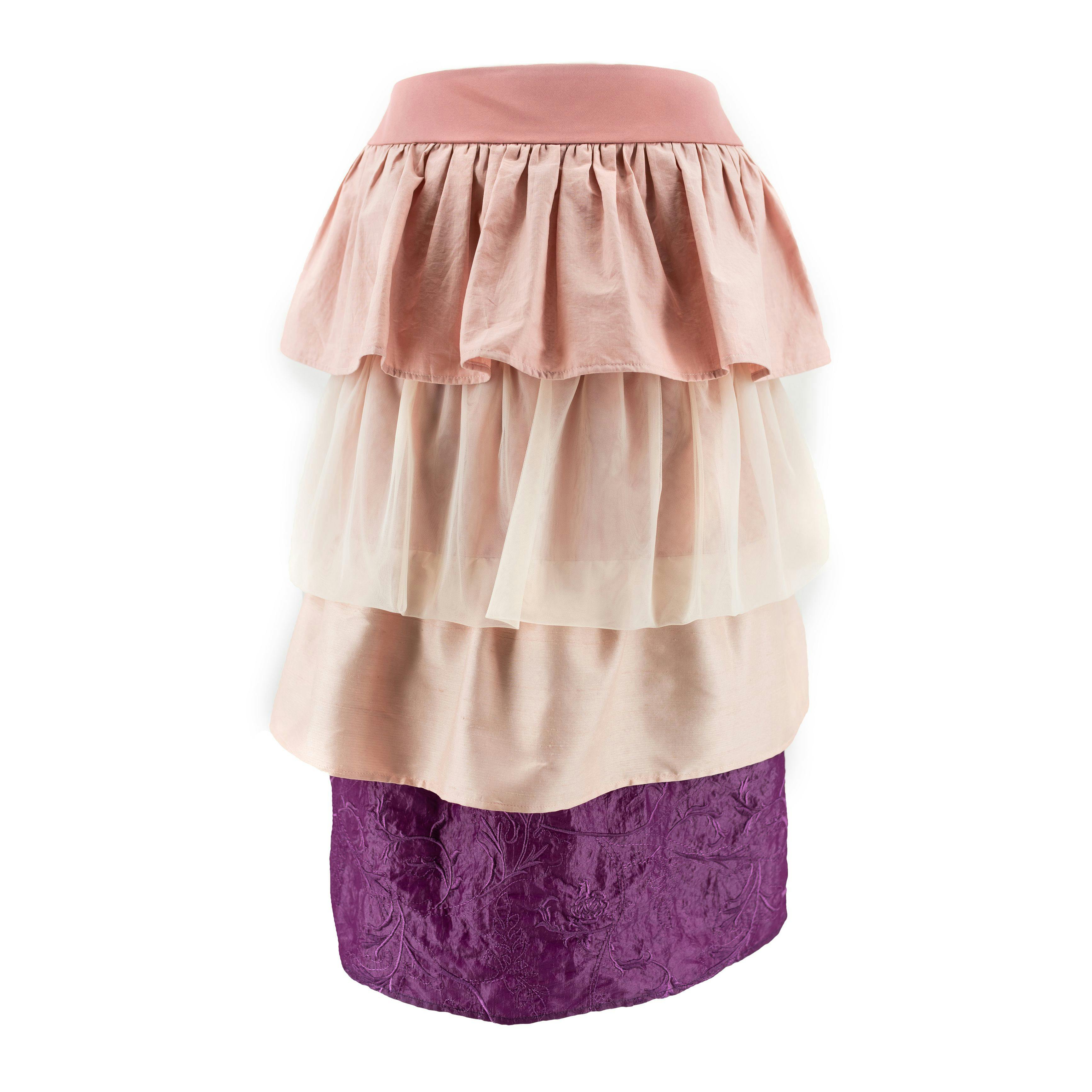 Layered Skirt / Rose & Purple